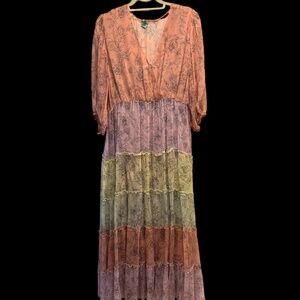 Johnny Was Liza Silk Midi Dress - Size XL - worn one time